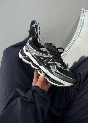 Черные кроссовки унисекс new balance 2000 black grey white х нью беланс 39