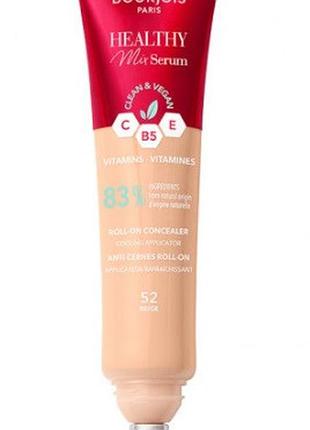 Консилер-сыворотка под глаза с аппликатором bourjois healthy mix serum roll-on concealer 52 - beige, 11 мл