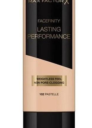 Тональна основа max factor facefinity lasting performance foundation 102 pastelle, 35 мл