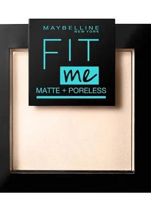 Матувальна компактна пудра для обличчя maybelline new york fit me! matte + poreless 105 natural ivory, 9 г