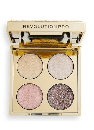 Палетка тіней для макіяжу revolution pro crystal eye quad, 3.2 г