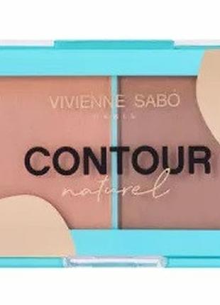 Палетка для контурингу обличчя vivienne sabo contour naturel 04, 6 г