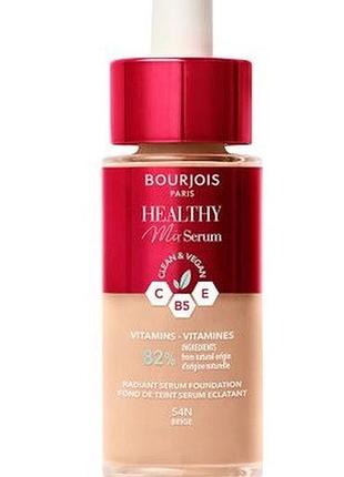 Тональная основа для лица bourjois healthy mix serum foundation 54n beige, 30 мл