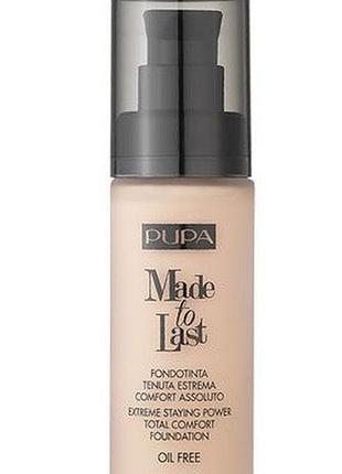 Тональна основа для обличчя pupa made to last foundation 010 porcelain, 30 мл