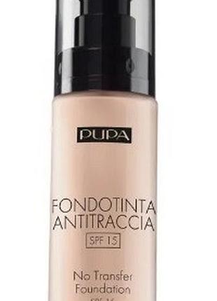 Тональна основа для обличчя pupa no transfer foundation spf15 003 natural beige, 30 мл