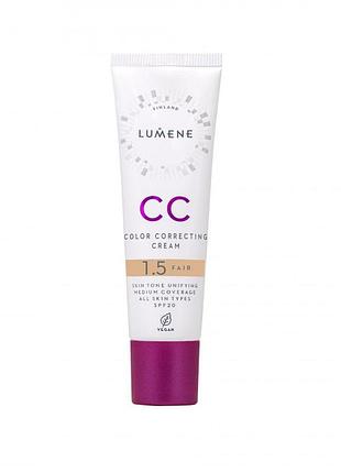 Тональний крем lumene cc cream spf 20 fair, 30 мл