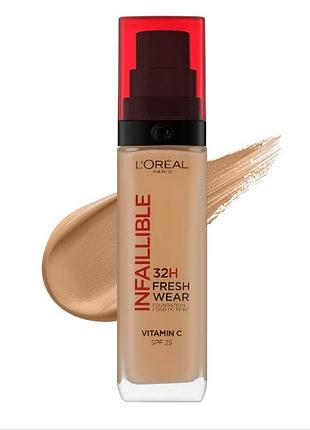 Тональний крем для обличчя l'oreal paris infaillible 32h fresh wear foundation (spf 25) 200 warm lindertone, 30 мл