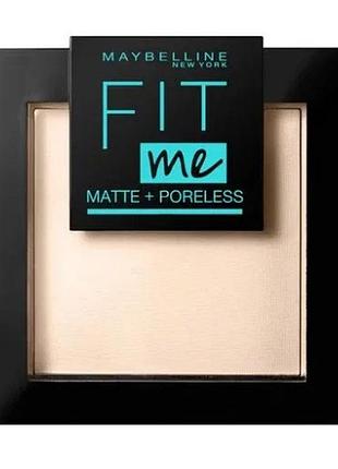 Матувальна компактна пудра для обличчя maybelline new york fit me! matte + poreless 120 classic ivory, 9 г