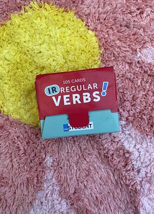Картки «irregular verbs» english student, 105 шт., англійські дієслова