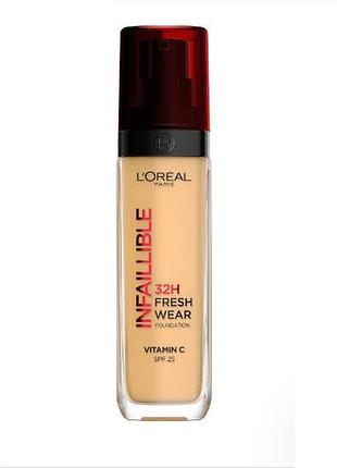 Тональний крем для обличчя l'oreal paris infaillible 32h fresh wear foundation (spf 25) 145 cool rose, 30 мл