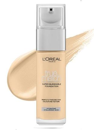 Тональний крем для обличчя l'oreal paris true match super blendable foundation w1- warm dore, 30 мл