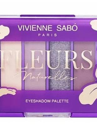 Палетка тіней для повік vivienne sabo fleurs naturelles eyeshadow palette 03 - iris, 5 г