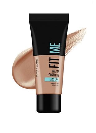 Матувальний тональный крем для обличчя maybelline new york fit me! matte + poreless foundation 120 classic ivory, 30 мл