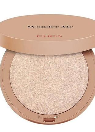 Хайлайтер pupa wonder me glow 101 - rose gold, 7.5 г