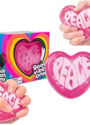 Антистрес серце needoh peace heart squishy 9×9 см, 1 шт