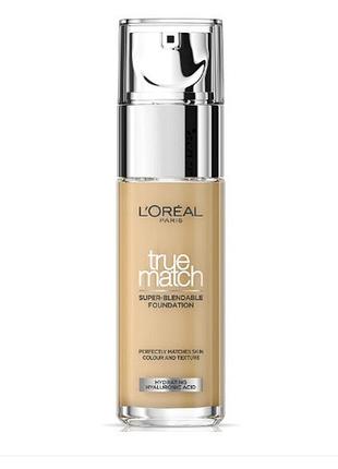 Тональний крем для обличчя l'oreal paris true match super blendable foundation w3 golden beige, 30 мл