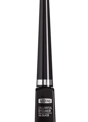 Жидкая подводка для глаз isadora colorful eyeliner 10 black, 3.7 мл