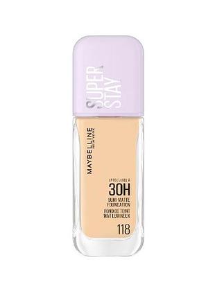 Стійка тональна основа maybelline new york super stay lumi-matte 118, 35 мл