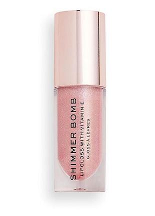 Блиск для губ makeup revolution shimmer bomb lip gloss gloss starlight, 4.6 г