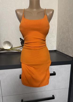 Сукня міні сарафан 🧡