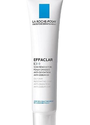 Крем матуючий проти недоліків шкіри la roche-posay effaclar k(+), 40 мл