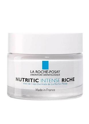 Живильний крем для обличчя la roche-posay nutritic intense riche для дуже сухої шкіри, 50 мл