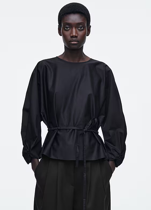 Блуза жіноча cos drawstring peplum blouse / 42