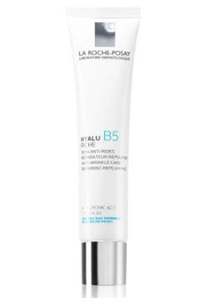 Крем зволожуючий поживний la roche-posay hyalu b5 riche для чутливої сухої шкіри, 40 мл