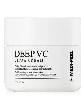 Питательный витаминный крем для сияния кожи medi-peel deep vc ultra cream, 50 г
