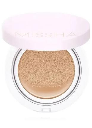 Тональний кушон для обличчя missha m magic cushion cover lasting spf 50+/pa+++ 25 warm beige, 15 г