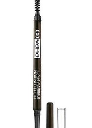 Карандаш для бровей pupa high definition eyebrow pencil 003 (темно-коричневый), 0.9 г