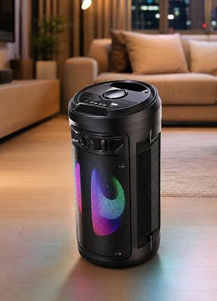 Портативная bluetooth-колонка с беспроводным микрофоном 4 дюйма и fm-радио / акустическая система для караоке