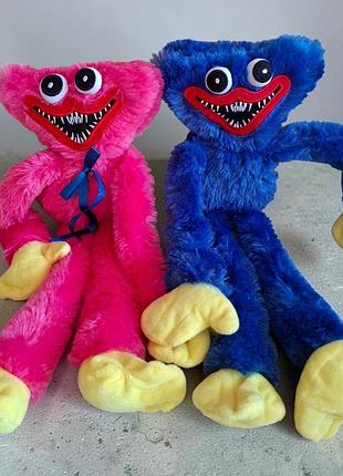 М'які іграшки huggy wuggy та kissy missy хані вагі кісі місі poppy playtime 40 см