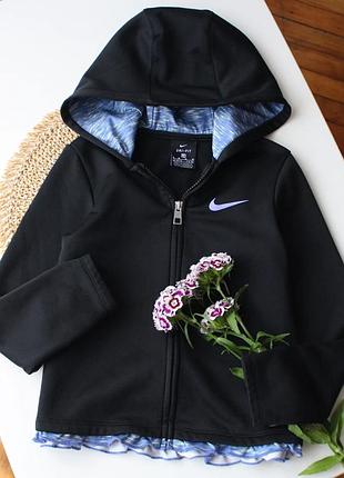 Утепленное спортивное зип худи с логотипом nike оригинал 5-6 лет