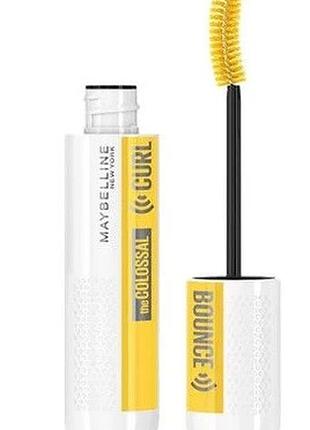 Туш для вій maybelline new york the colossal curl bounce black, 10 мл