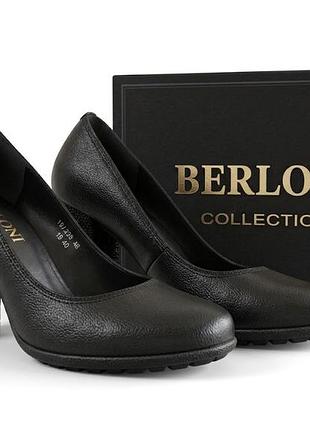 Шкіряні  елегантні жіночі туфлі berloni collection.