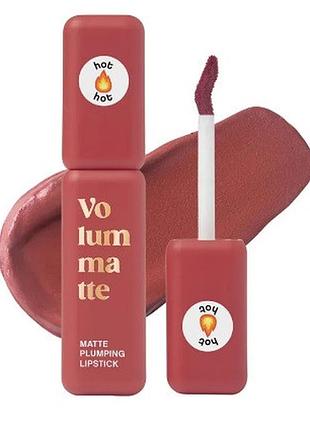 Помада для губ vivienne sabo volumatte matte plumping lipstick 05 - jalousie cerise, 5 мл
