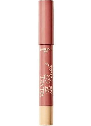 Матова помада-олівець для губ bourjois velvet the pencil lipstick 01 nudifull, 1.8 г