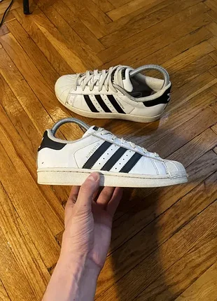 (36,5 размер, 23см) adidas superstar originals белые кроссовки білі кросівки