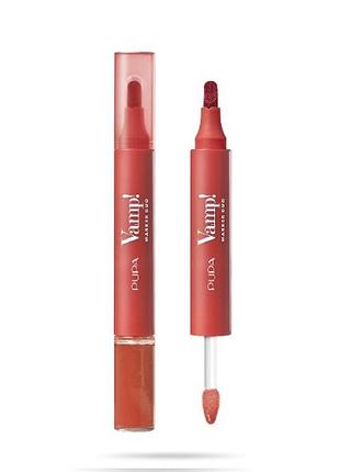 Тинт для губ двосторонній pupa vamp! marker duo lip marker & oil-gloss 003 grape juice, 1.4lip marker/oil-gloss2.6 мл