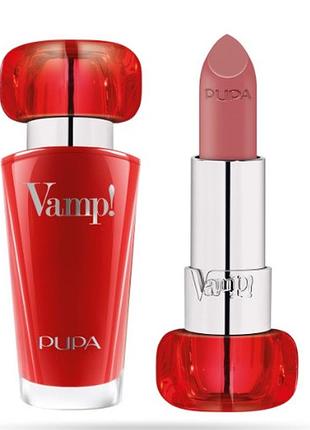 Помада pupa vamp!lipstick extreme colour with plumping treatment 103 tea rose 35г