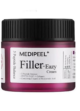 Крем-філер для обличчя з пептидами та egf від зморшок medi peel eazy filler cream, 50 г