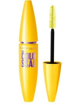 Туш для вій maybelline new york the colossal 01 black, 10.7 мл