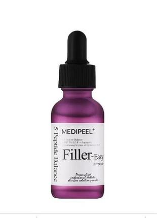 Укрепляющая сыворотка-филлер для лица с пептидами и egf от морщин medi peel eazy filler ampoule, 30 мл