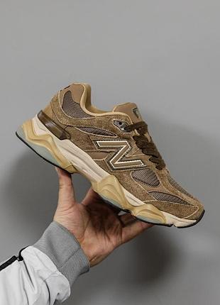 Коричневі кросівки унісекс new balance 9060 mushroom timberwolf х нью беланс 43