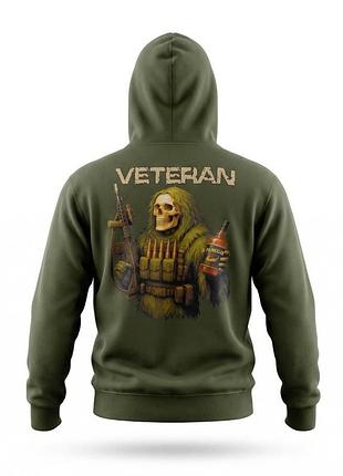 Мужское милитари худи trenash veteran (масло) - тактическая толстовка с капюшоном, патриотическое худи цвета хаки xxl