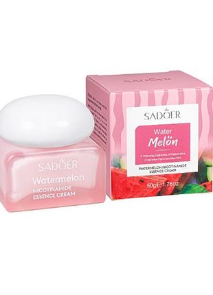 Крем-эссенция для лица от пигментации sadoer watermelon nicotinamide cream, 50 г