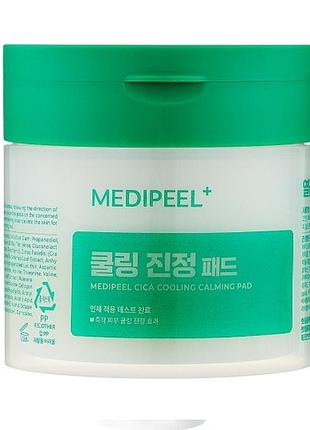 Охолоджуючі заспокійливі пілінг-педи для обличчя medipeel cica cooling calming pad, 50 шт