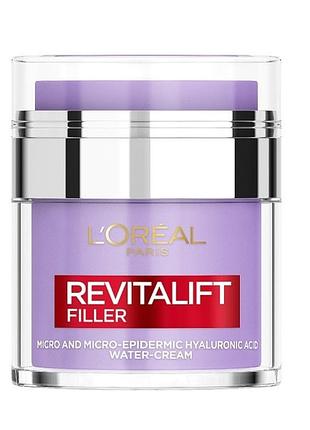 Зміцнювальний крем для обличчя l'oreal paris revitalift filler water-cream, 50 мл