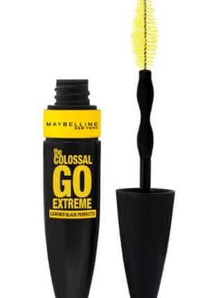 Туш для вій maybelline colossal go extreme volum leather black 9.5 мл